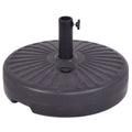 20 Inch Round 23L Water Filled Umbrella Base - Color: Black