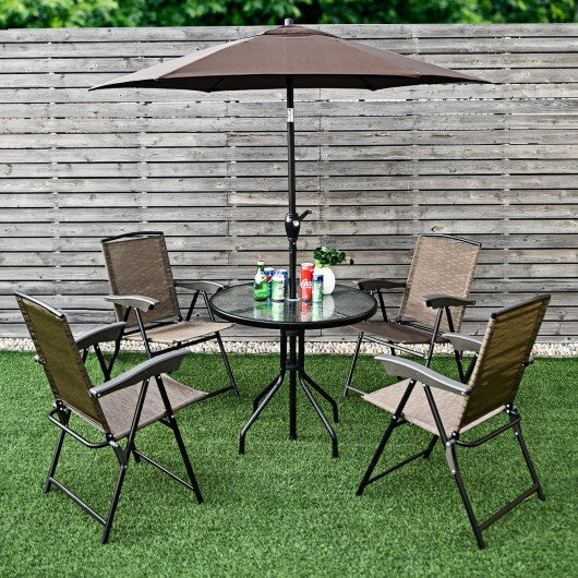 4 Pieces Folding Dining Chairs with Smooth Armrests and Sling Back