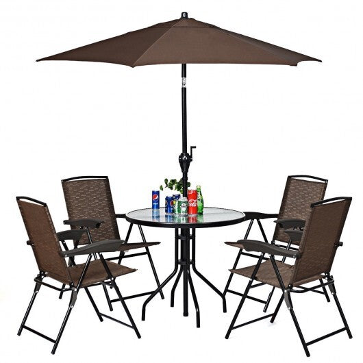 4 Pieces Folding Dining Chairs with Smooth Armrests and Sling Back