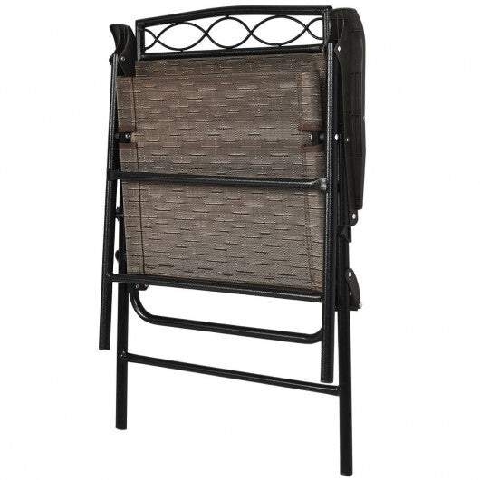 3 Pieces Outdoor Bistro Dining Furniture Set with 1.57 Inch Umbrella Hole