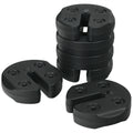 Set of 6 Canopy Weights 30lbs Weight Plate Kit with No-Pinch Design - Color: Black
