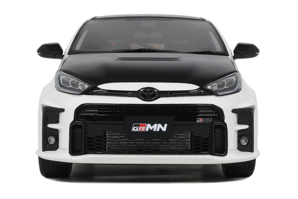 2022 Toyota GRMN Yaris RHD (Right Hand Drive) Platinum White Pearl with Black Hood and Top Limited Edition to 999 pieces Worldwide 1/18 Model Car by Otto Mobile