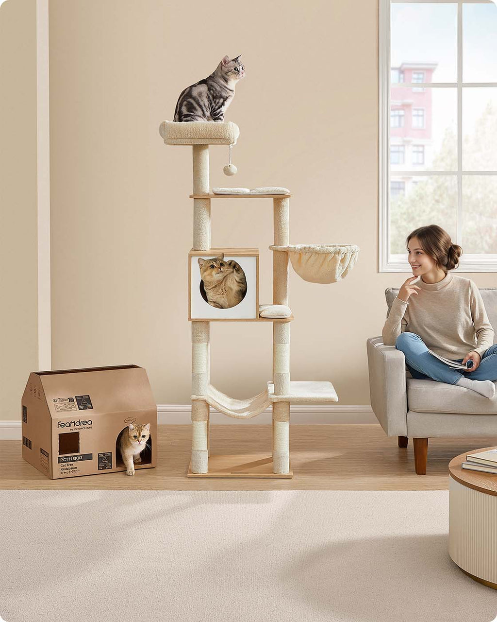 65-Inch Tall Multi-Level Cat Tree