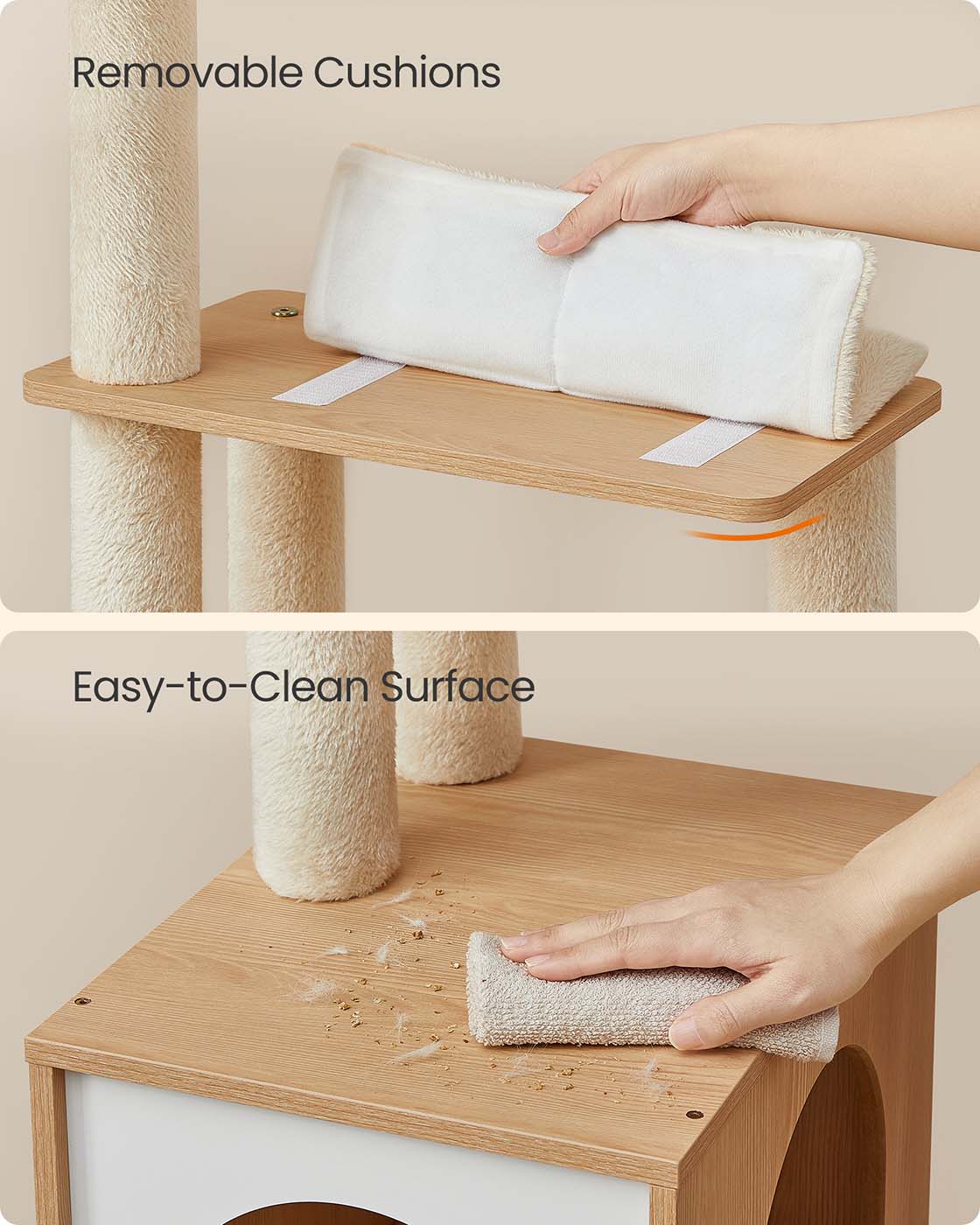 65-Inch Tall Multi-Level Cat Tree