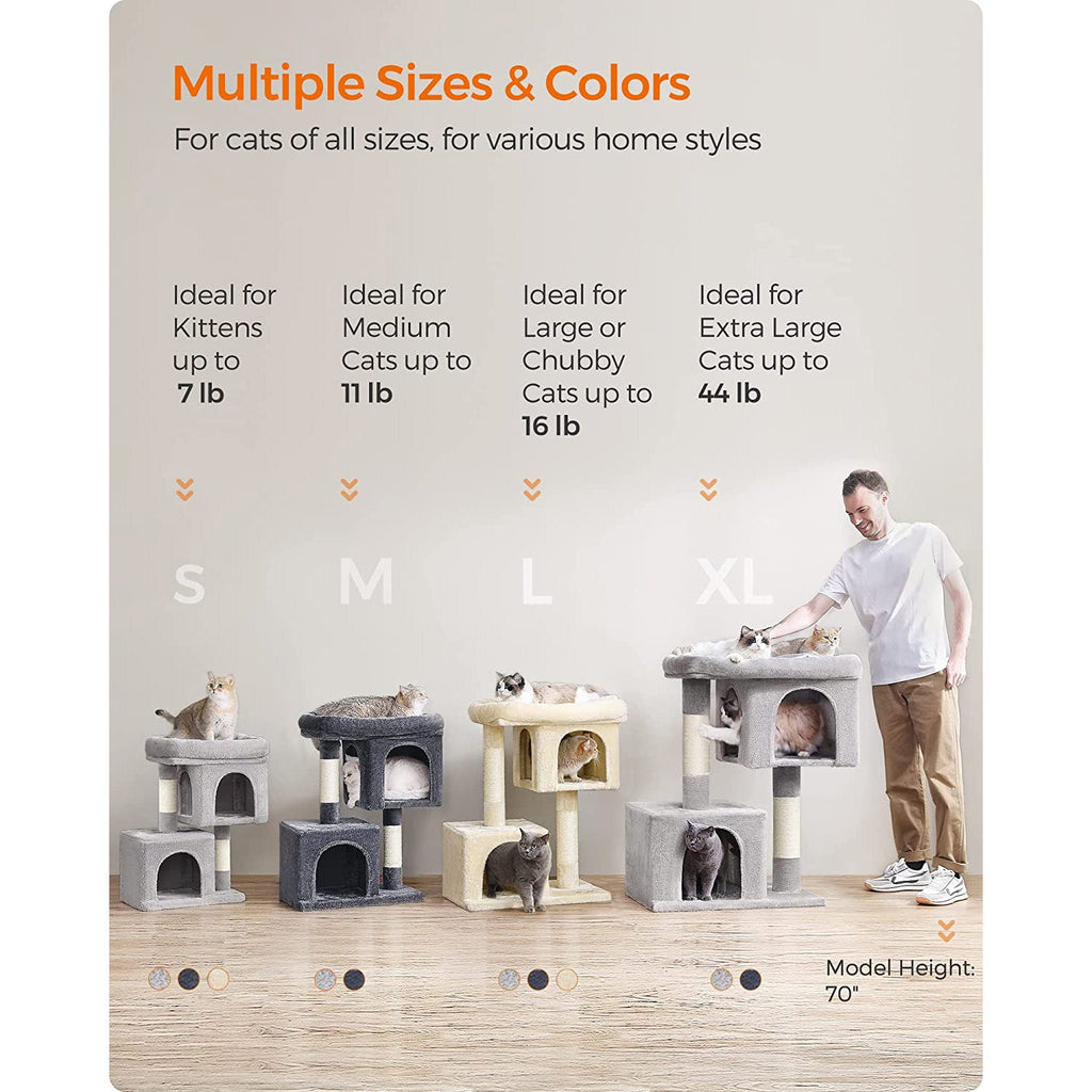 29.1-Inch Cat Tower for Medium Cats up to 11 lb