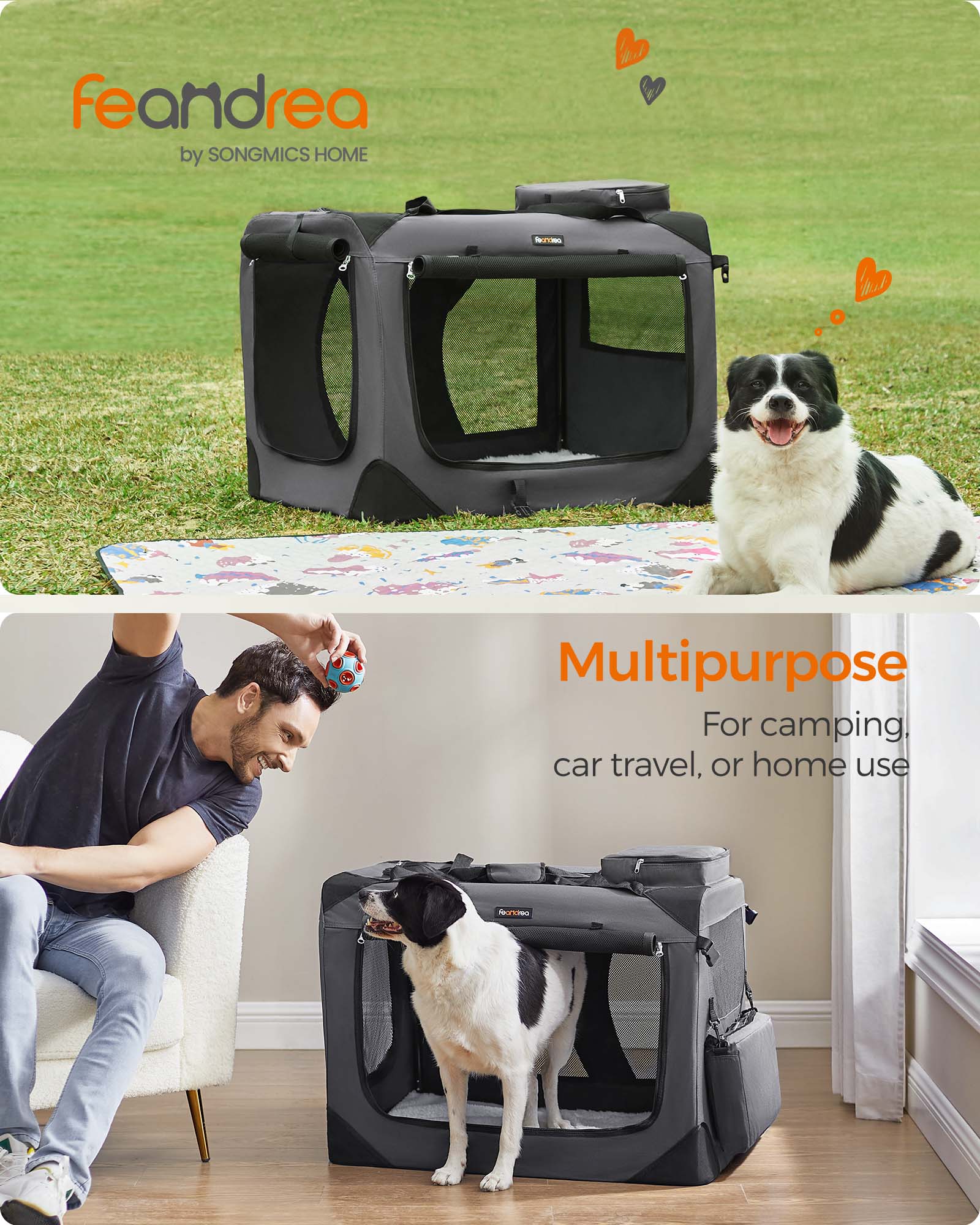 32 Inches Collapsible Soft Dog Crate