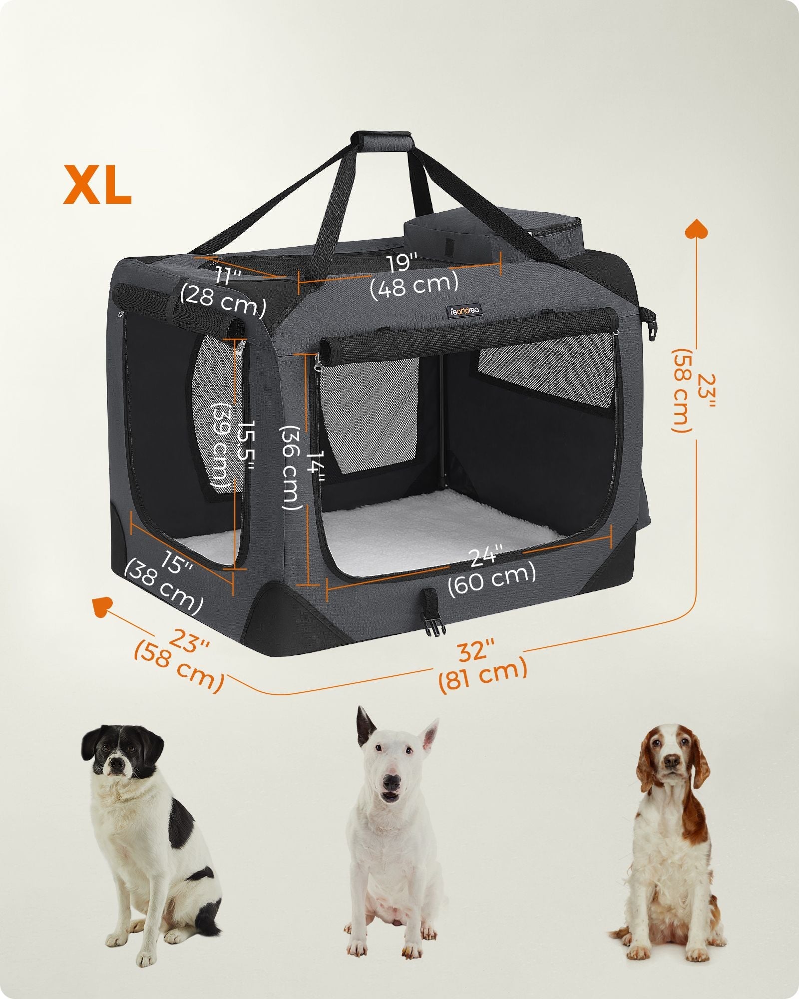 32 Inches Collapsible Soft Dog Crate