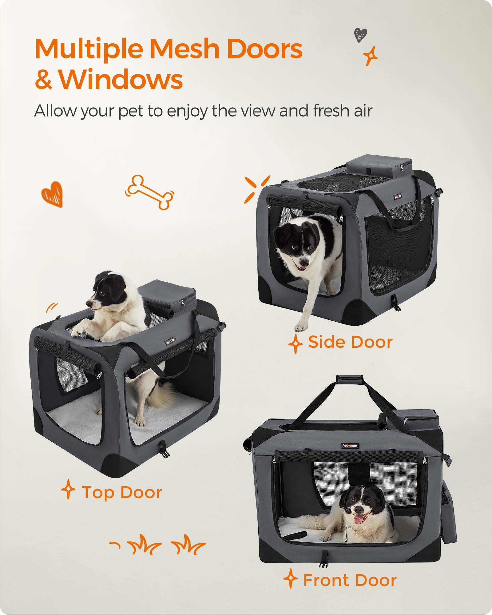 32 Inches Collapsible Soft Dog Crate