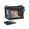 Collapsible Dog Crate 30-Inch 4 Mesh Doors Handles Storage Pocket