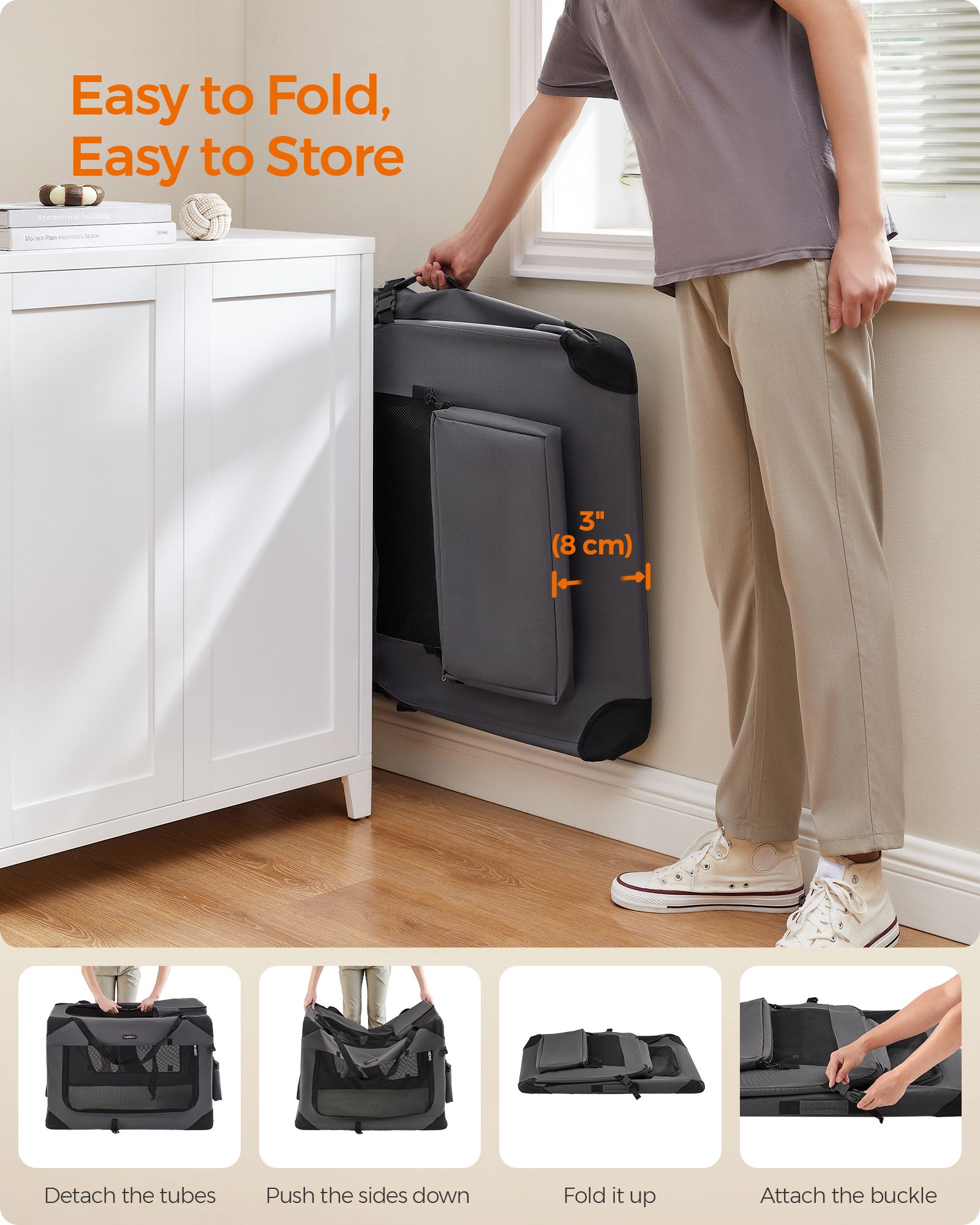 36 Inches Collapsible Soft Dog Crate