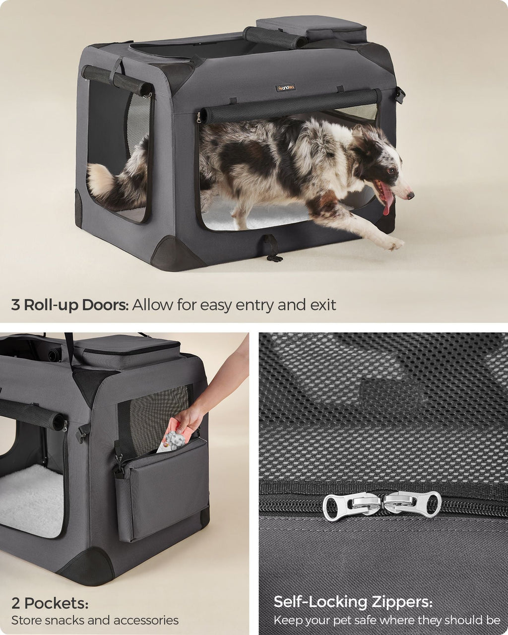 36 Inches Collapsible Soft Dog Crate