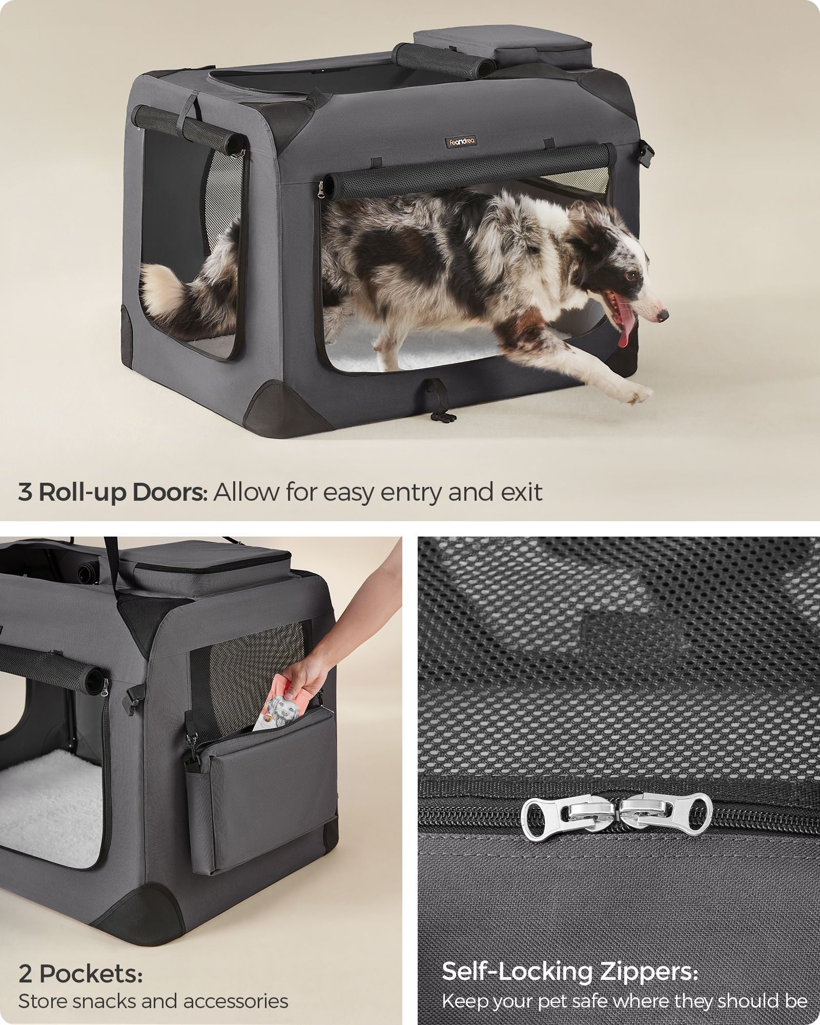 36 Inches Collapsible Soft Dog Crate