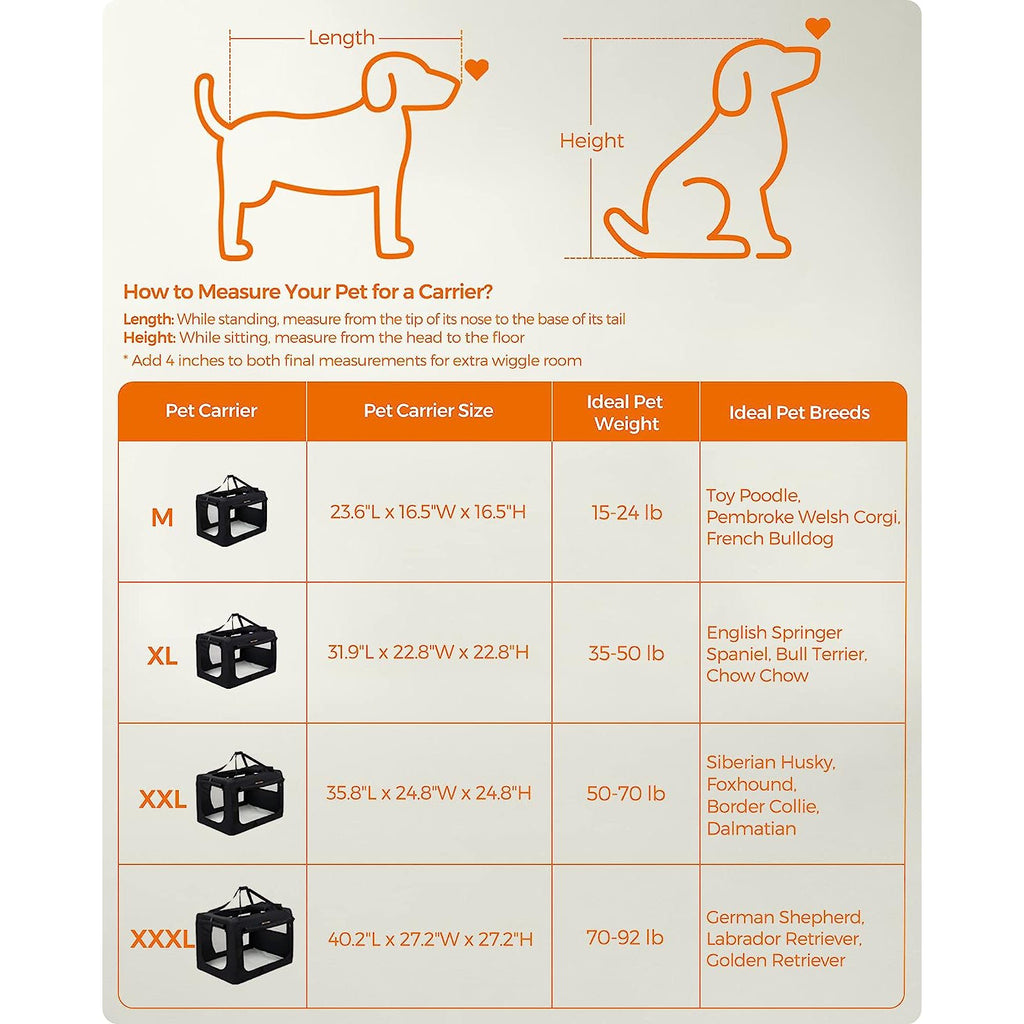 36 Inches Collapsible Soft Dog Crate