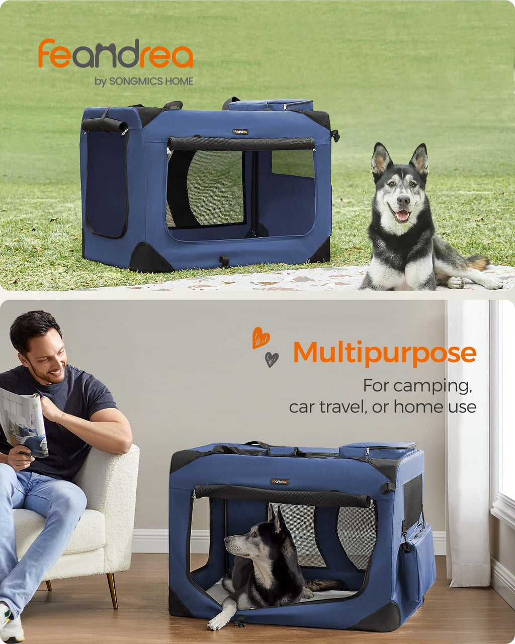 36 Inches Collapsible Soft Dog Crate