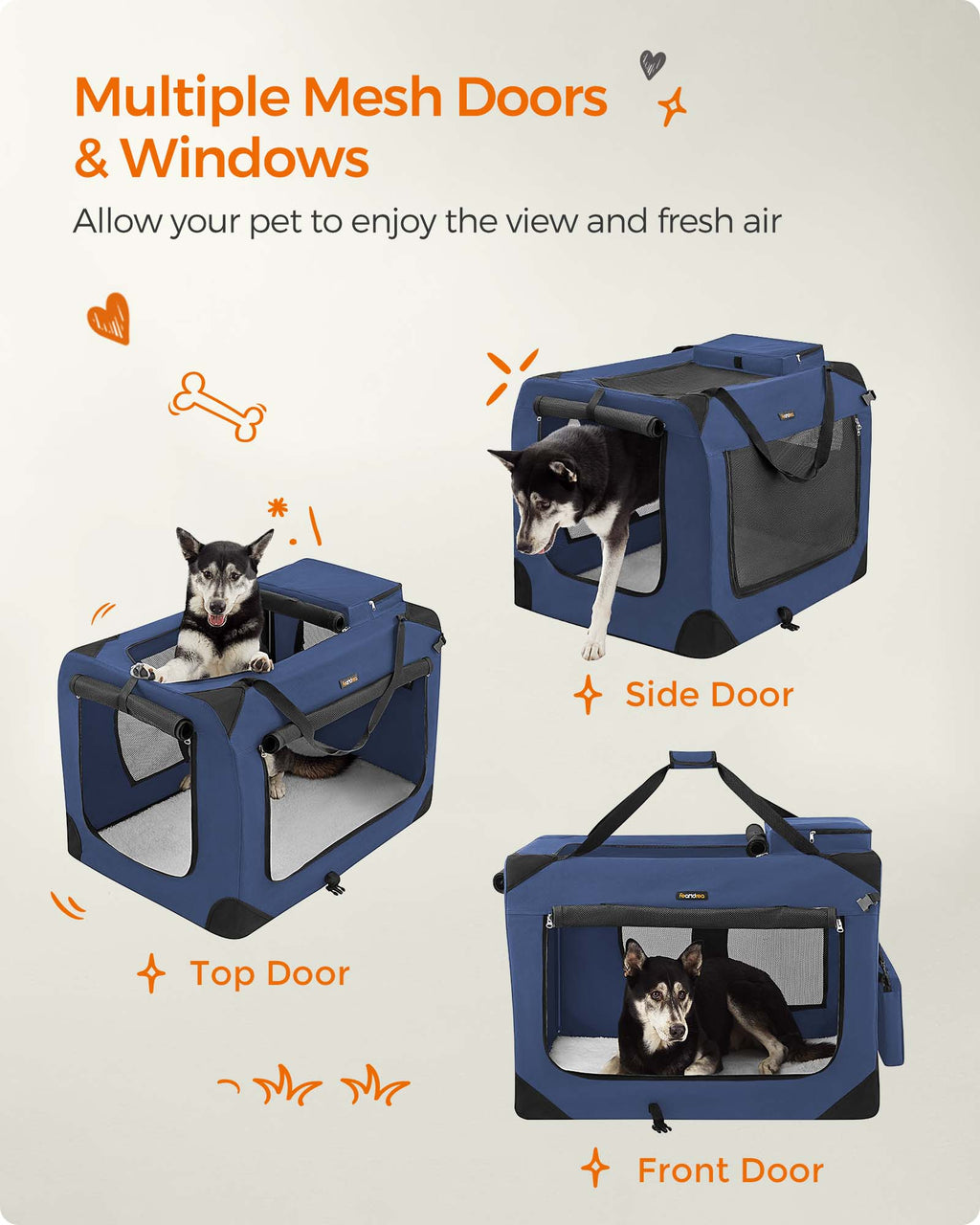 36 Inches Collapsible Soft Dog Crate