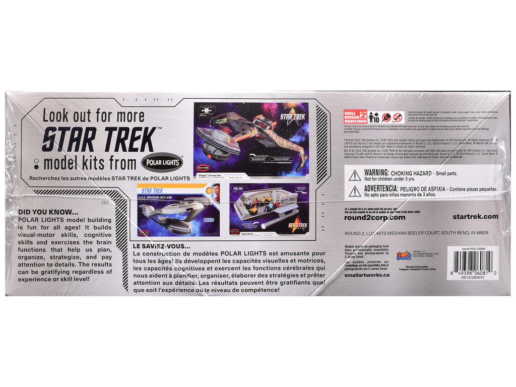 Skill 2 Model Kit U.S.S. Enterprise NCC-1701 Spaceship "Star Trek" (1966) TV Series 1/1000 Scale Model by Polar Lights