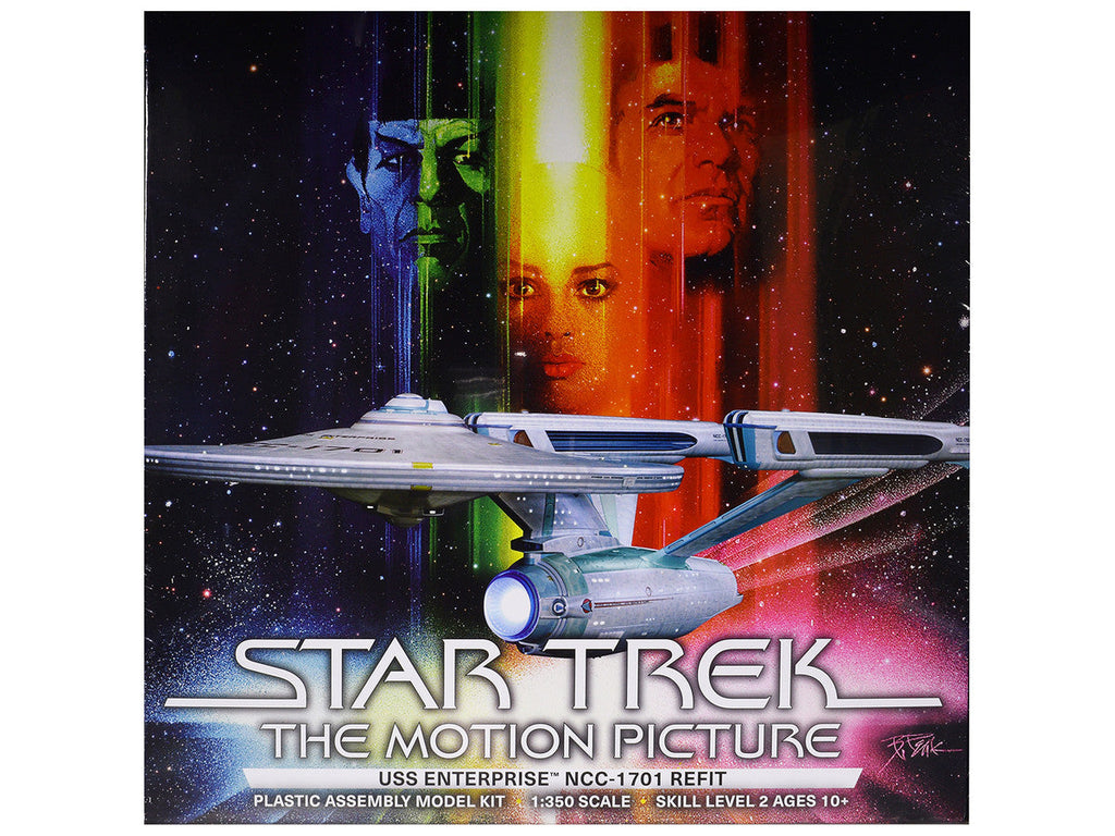 Skill 2 Model Kit U.S.S. Enterprise NCC-1701 Refit Spaceship "Star Trek: The Motion Picture" (1979) Movie 1/350 Scale Model by Polar Lights