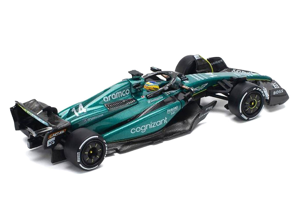 Aston Martin AMR23 #14 Fernando Alonso "Formula One F1 World Championship" (2023) 1/64 Diecast Model Car by Pop Race