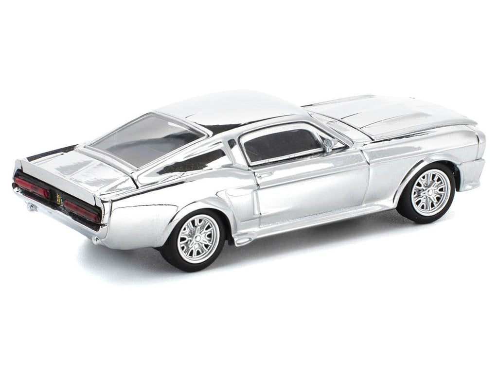 Shelby Mustang GT500 Silver Chrome 1/64 Diecast Model Car by Pop Race