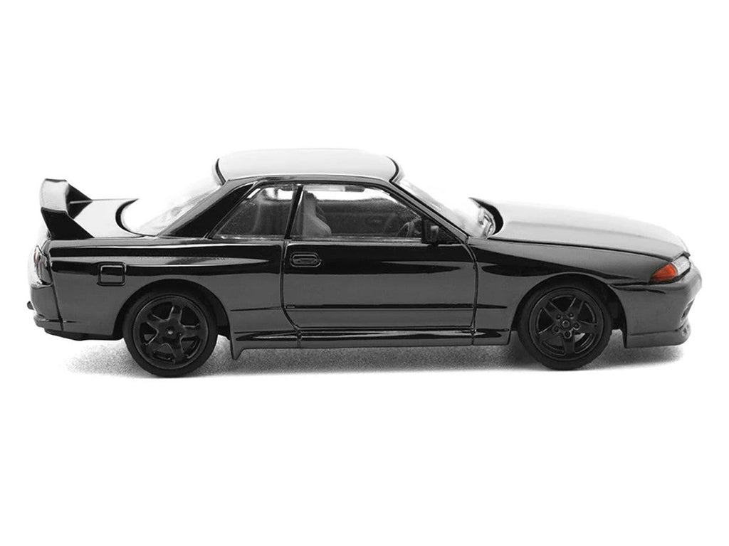 GTR R32 RHD (Right Hand Drive) Dark Chrome "The Dark Chrome Series" 1/64 Die Cast Model Car by Pop Race