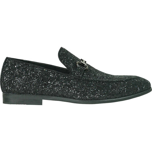 "Bravo" Black Glitter Tuxedo & Prom Shoes