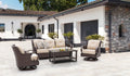 Brooks 4-Piece Aluminum Living Room Set With Swivel Chairs
