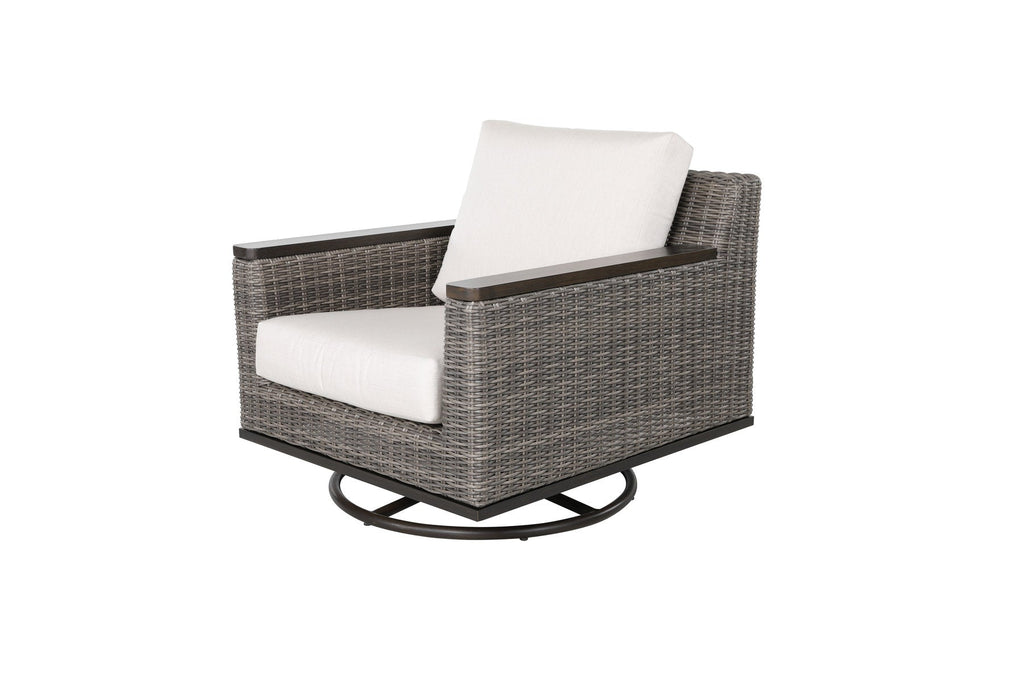 Owens 4-Piece Aluminum Living Room Set With Swivel Chairs