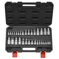 Hex Bit Socket Set, 32-Piece, S2 Alloy Steel and Cr-V Steel, Standard SAE and Metric, 1/4 in, 3/8 in, and 1/2 in Drives, with Enhanced Storage Case, Allen Socket Set for Mechanics, Auto Repair