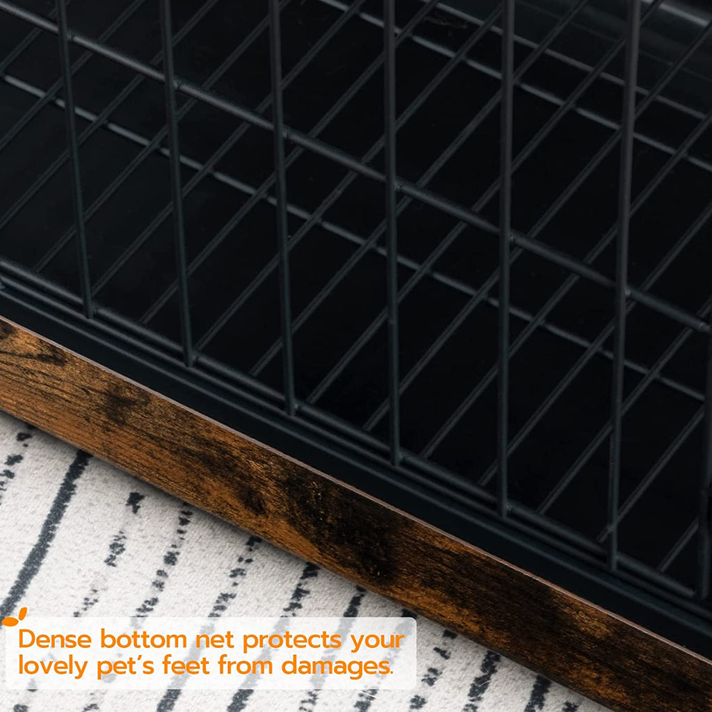 Dog Crate Furniture, Decorative Dog Kennel, Wooden Pet Furniture with Pull-Out Tray