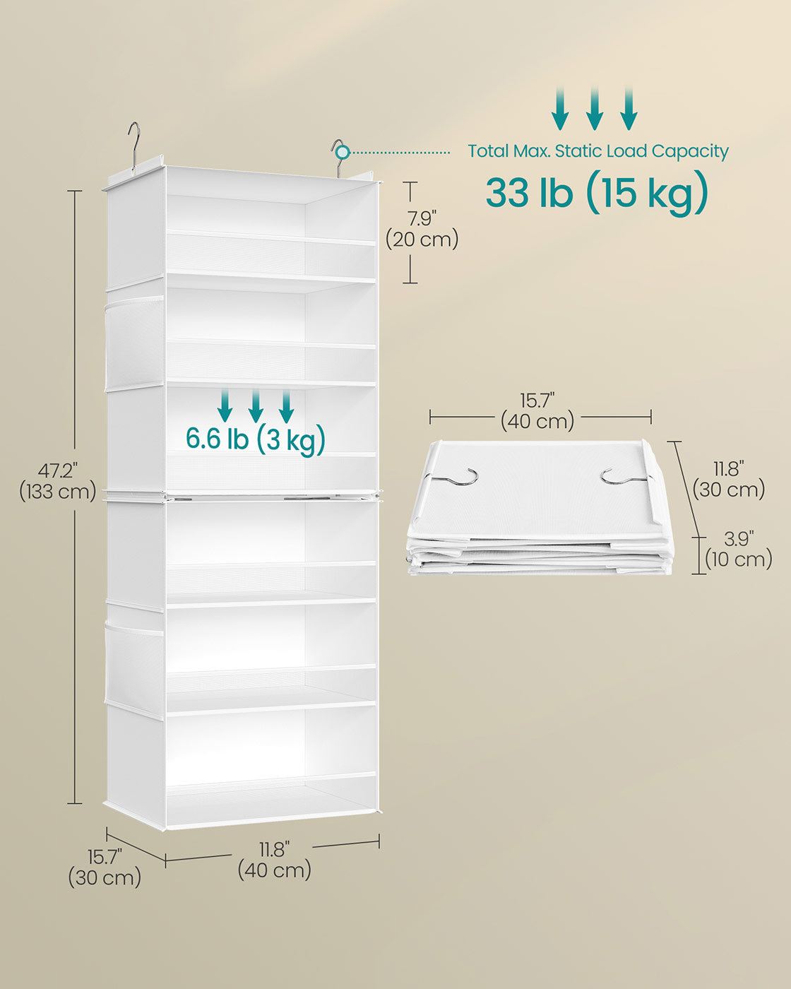6-Tier Hanging Closet Organizer