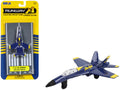 McDonnell Douglas F/A-18A Hornet Fighter Aircraft Blue "United States Navy Blue Angels #2" with Runway Section Diecast Model Airplane by Runway24