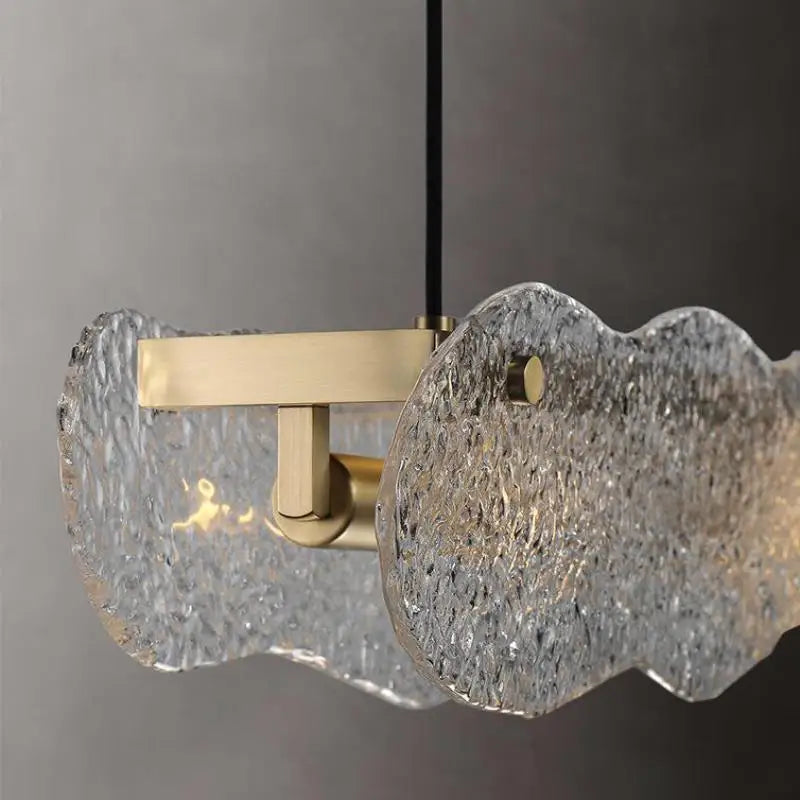 DecorBites™ Art Glass Dining Table Chandelier: Modern Luxury LED Hanging Light Fixtures