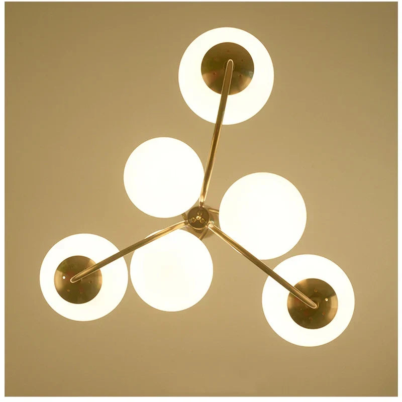 DecorBites™ Glass Ball Led Pendant Chandelier for Home Decor & Kitchen Lighting
