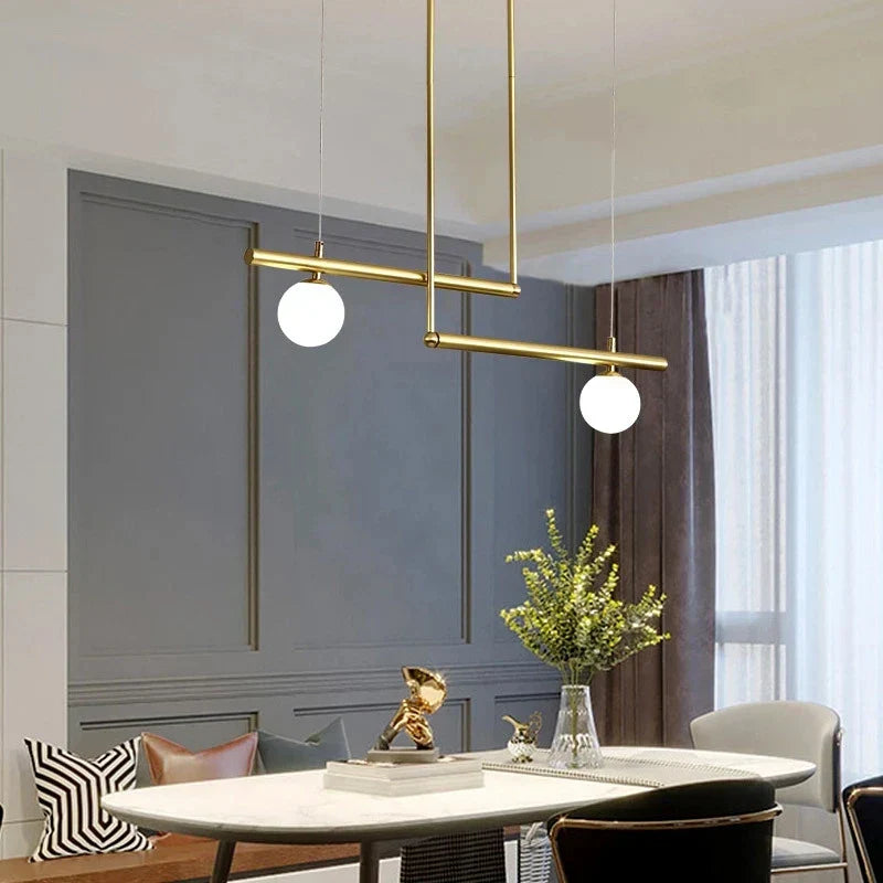 DecorBites™ LED Linear Hanging Lamp for Home Modern Minimalist Living Room Chandelier