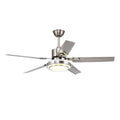 DecorBites™ 52" Stainless Steel Blade Ceiling Fan with LED Light and Remote Control