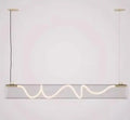 DecorBites™ Gold LED Chandelier: Nordic Minimalist Dimming Pendant Lights for Home Decor