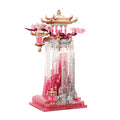 DecorBites™ Dream Glass Fu Yue Pavilion Ornament: Ancient Style Indoor Decor for Special Occasions