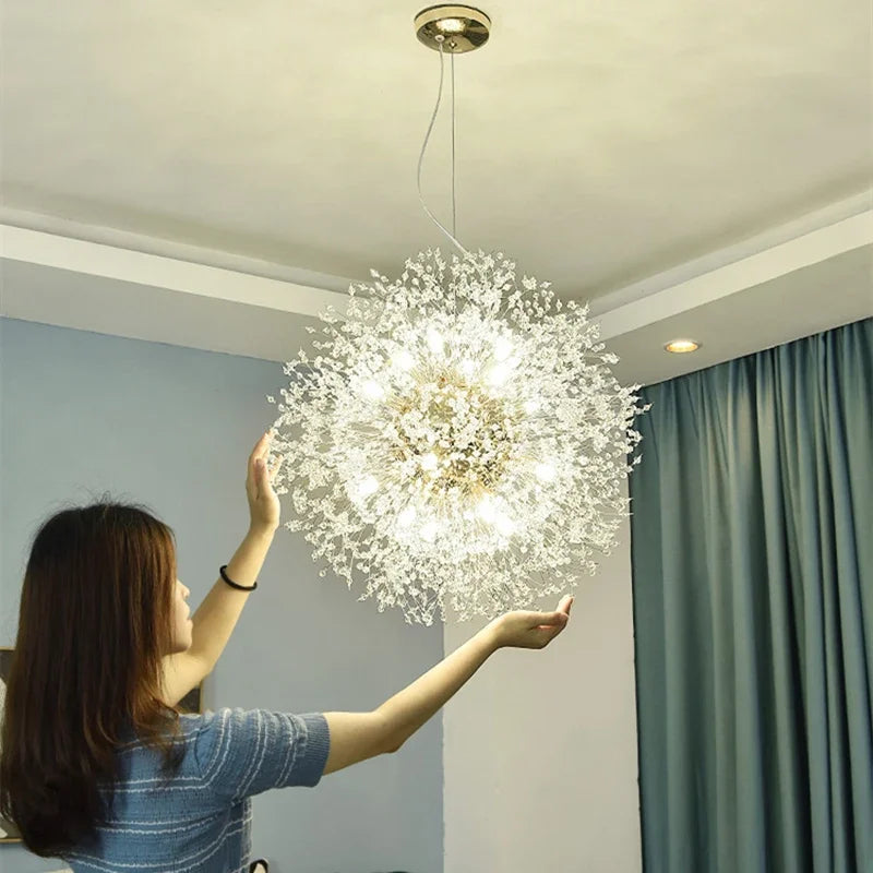 DecorBites™ Dandelion Chandelier LED Pendant Lamp for Dining Room, Bedroom, Shops