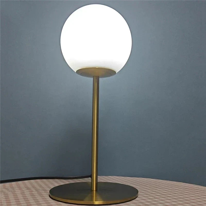 DecorBites™ Glass Ball LED Table Lamp Simple Nordic Design Elegant Bedroom Decor