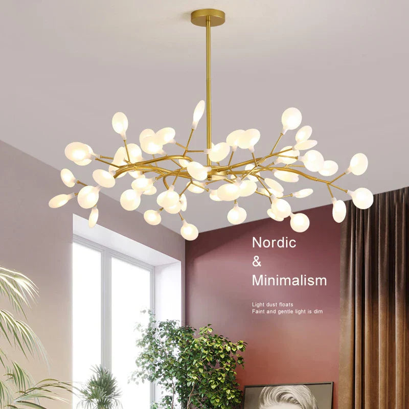DecorBites™ LED Firefly Chandelier: Modern Nordic Ceiling Lights for Luxury Home Decor