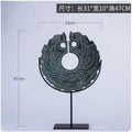 DecorBites™ Geometric Totem Resin Statue | Chinese Retro Home Decor Accessory