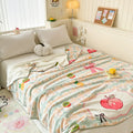 DecorBites™ Cozy Milk Velvet Blanket: Cute Pattern, Warm, Multi-Functional Sofa & Travel Shawl