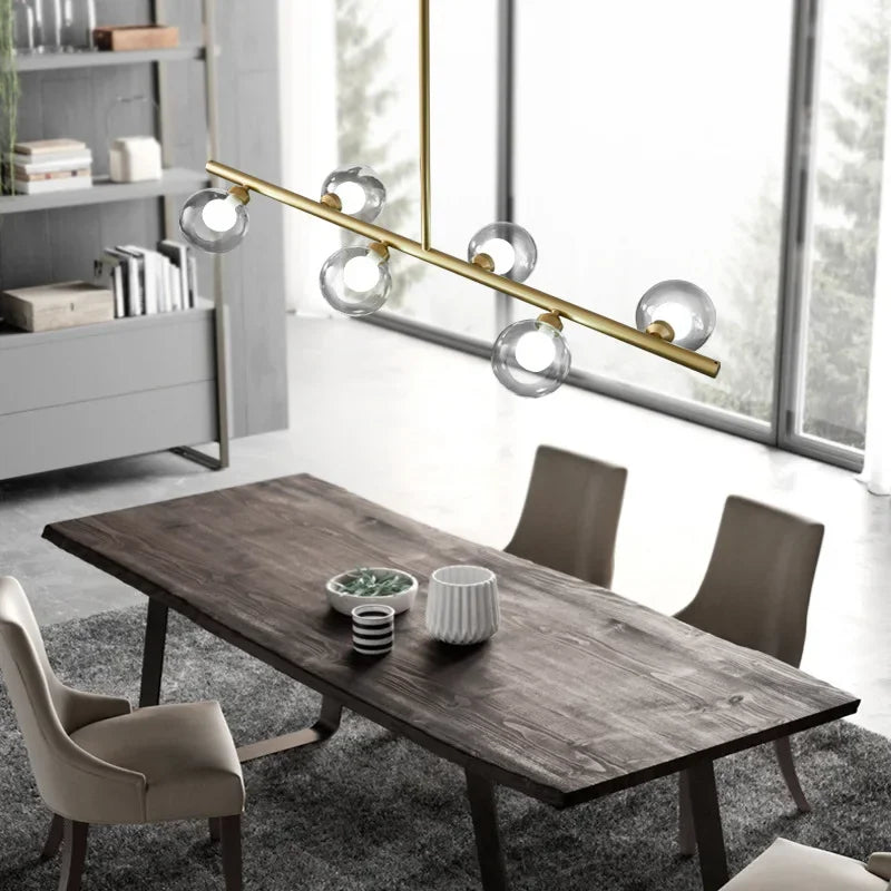 DecorBites™ Glass Ball Pendant Chandeliers LED Hanging Lights for Home Decor