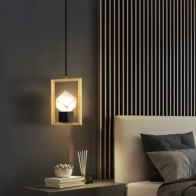 DecorBites™ Crystal LED Ceiling Chandelier | Modern Bedroom Pendant Lamp