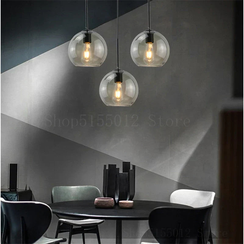DecorBites™ Glass Ball LED Pendant Lights for Chic Home Decor and Lighting