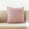 DecorBites™ Cream Style Elastic Puff Plaid Cushion Cover 45*45CM Home Decor