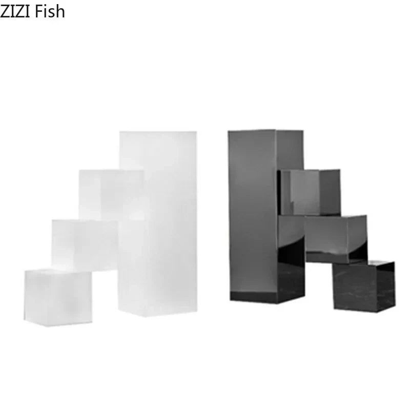 DecorBites™ Crystal Bookends Sculpture Minimalist Artwork Modern Home Decor