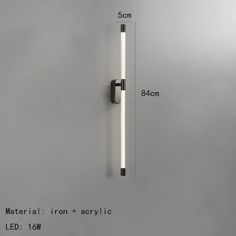 DecorBites™ Acrylic Line LED Wall Lights Dimming Gold Black Metal for Living Room Bedroom