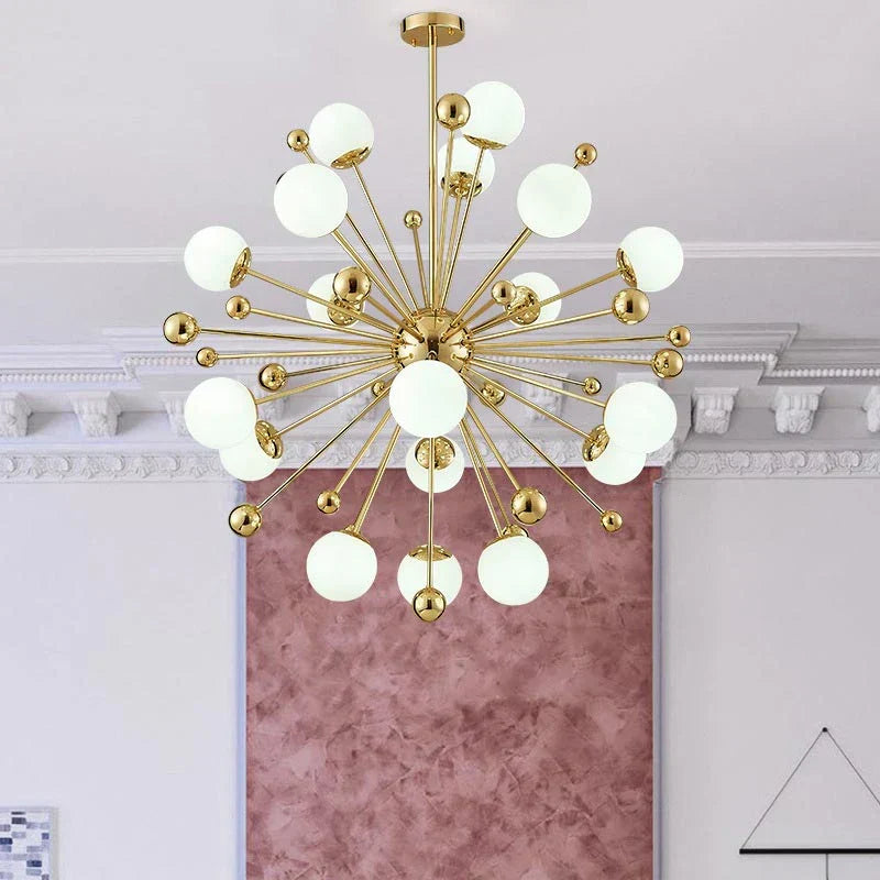 DecorBites™ Gold LED Glass Pendant Light for Modern Indoor Lighting
