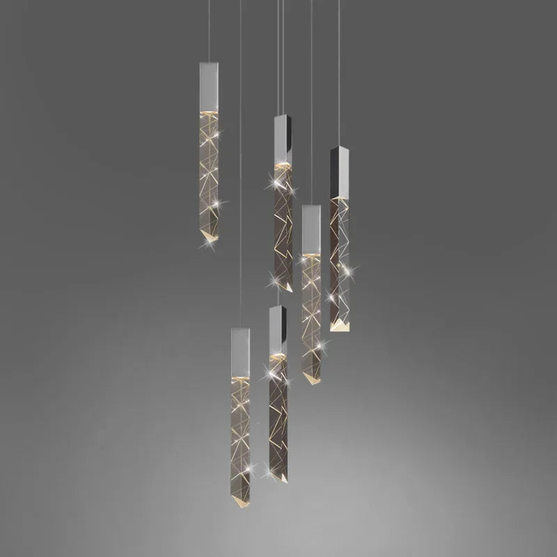 DecorBites™ Crystal Glass LED Pendant Light: Modern Nordic Restaurant Hallway Lighting